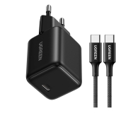 UGREEN Ładowarka sieciowa X513 GaN USB-C +KAB USB-C 1M czarna - 1513562 - zdjęcie 1